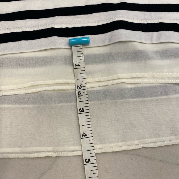 WHBM Striped Hoodie Size XS Ivory Black Stripes Long Sleeve NWT - Picture 10 of 14